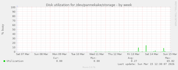 Disk utilization for /dev/pannekake/storage