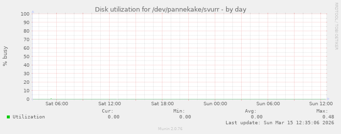 Disk utilization for /dev/pannekake/svurr